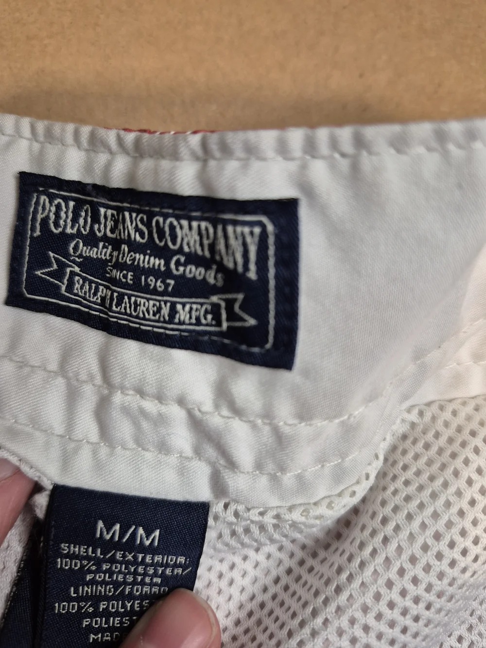 Polo by Ralph Lauren Red and White Tropical Print Swim Board Shorts
